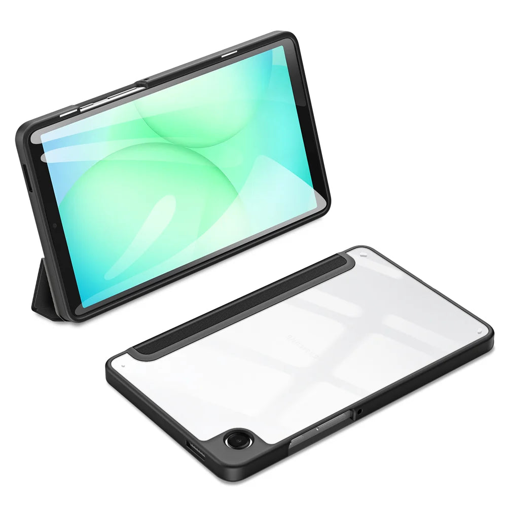 DUX DUCIS For Samsung Galaxy Tab A9 / Galaxy Tab A11 Case  TOBY Series Tri-fold Stand PU Leather Tablet Cover - Black - 2
