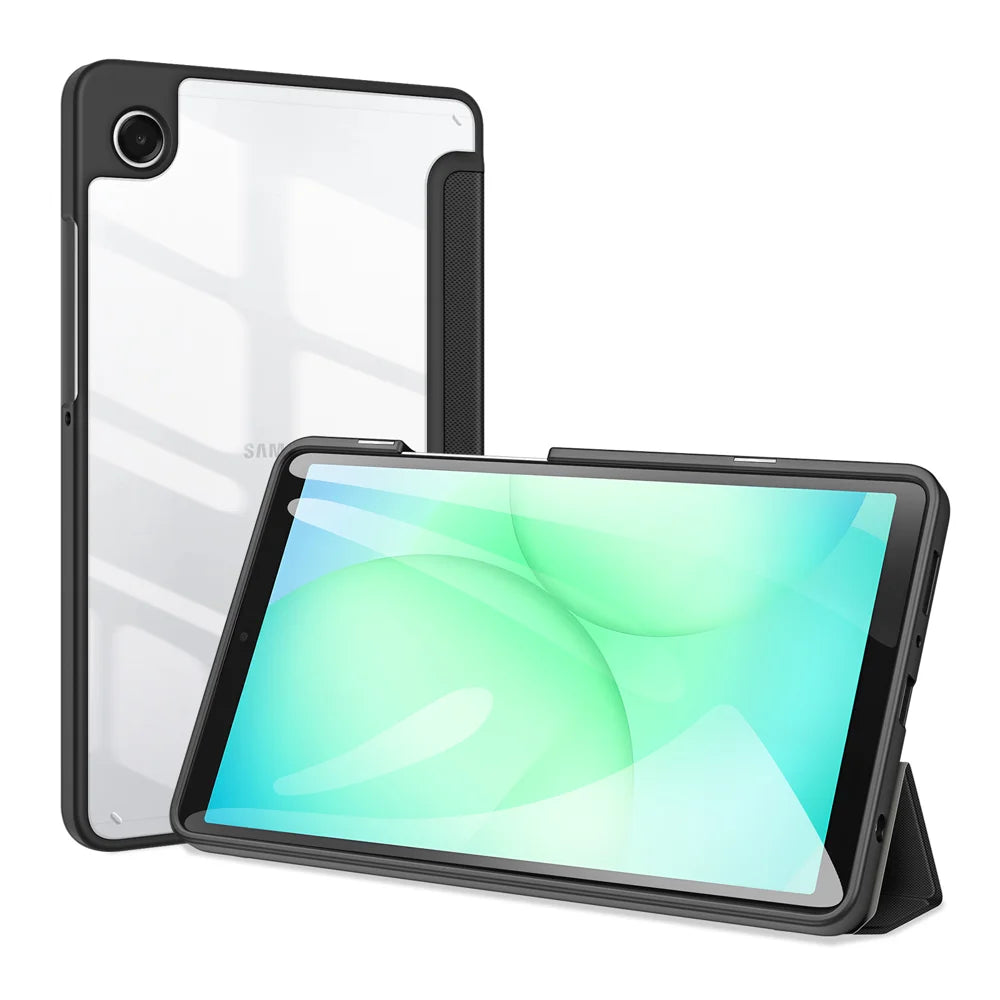 DUX DUCIS For Samsung Galaxy Tab A9 / Galaxy Tab A11 Case  TOBY Series Tri-fold Stand PU Leather Tablet Cover - Black - 4