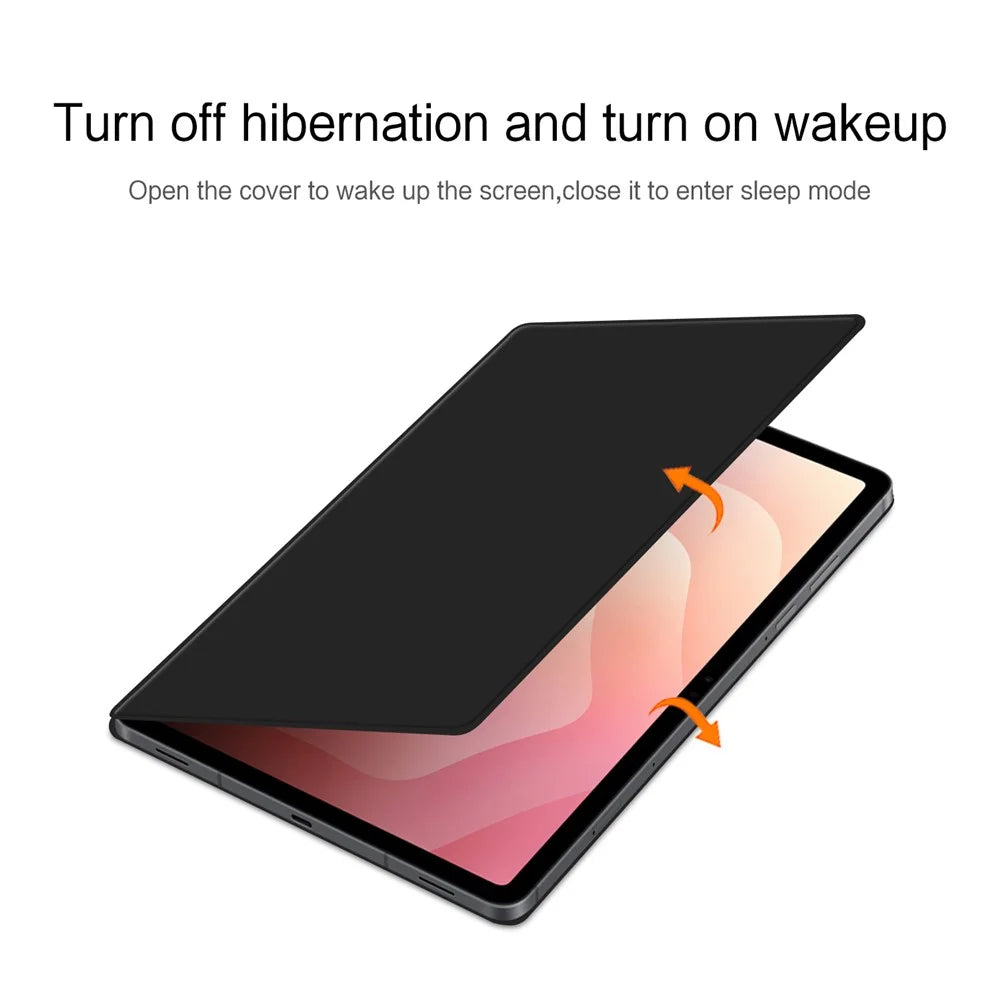 For Samsung Galaxy Tab S11 Case Stand Magnetic Leather Tablet Cover with Auto Sleep / Wake - Black - 4