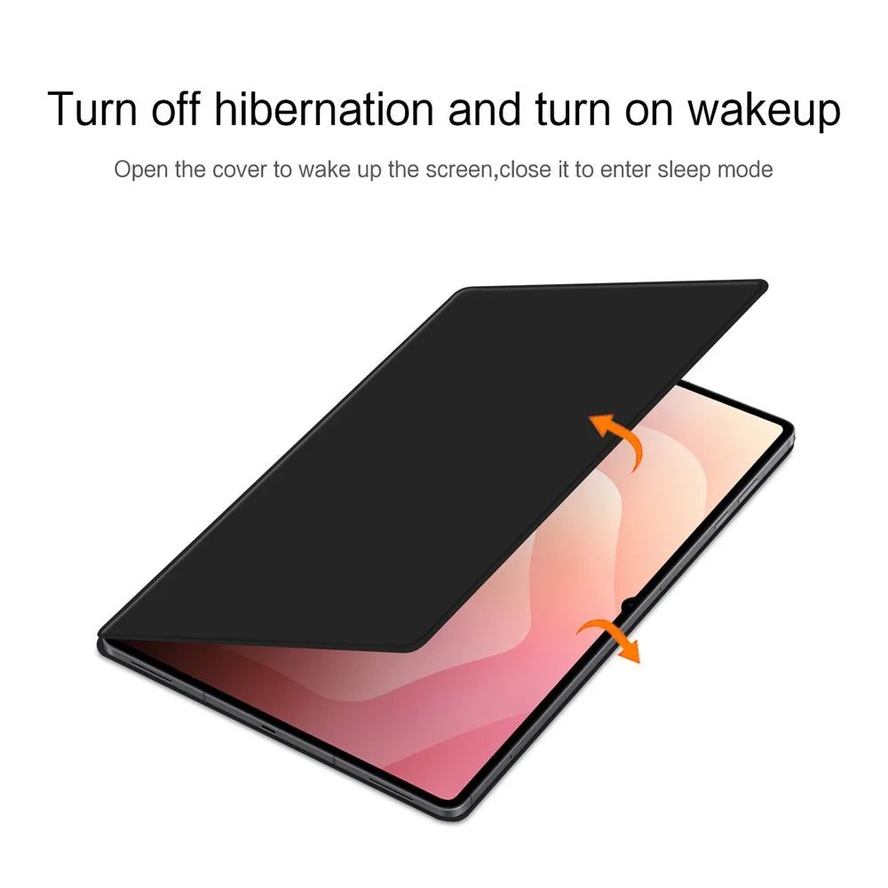 For Samsung Galaxy Tab S11 Ultra Case Stand Magnetic Leather Tablet Cover with Auto Sleep / Wake - Black - 4