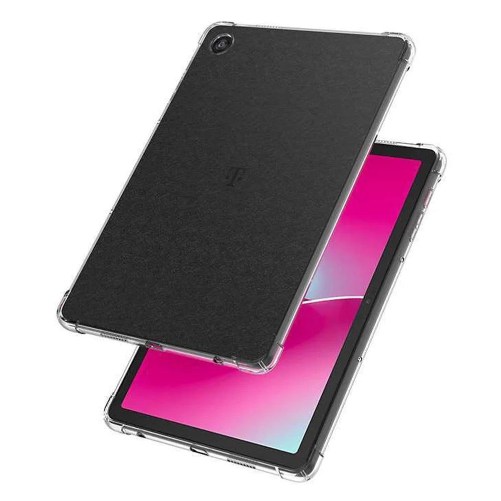 For T-Mobile REVVL Tab 2 (2025) Case TPU Drop-Resistant Clear Tablet Cover + Tempered Glass Screen Film - 2