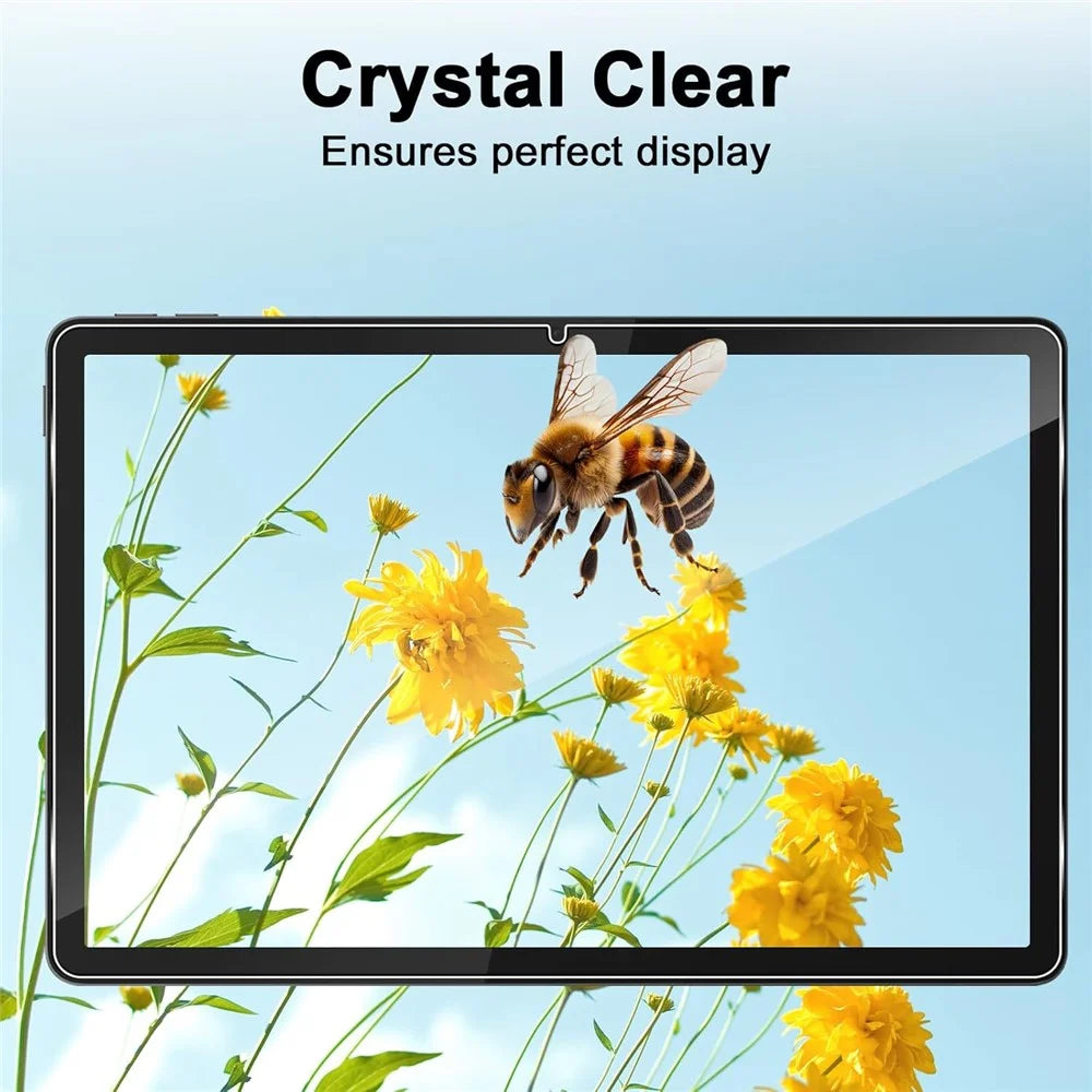 For T-Mobile REVVL Tab 2 (2025) Case TPU Drop-Resistant Clear Tablet Cover + Tempered Glass Screen Film - 3