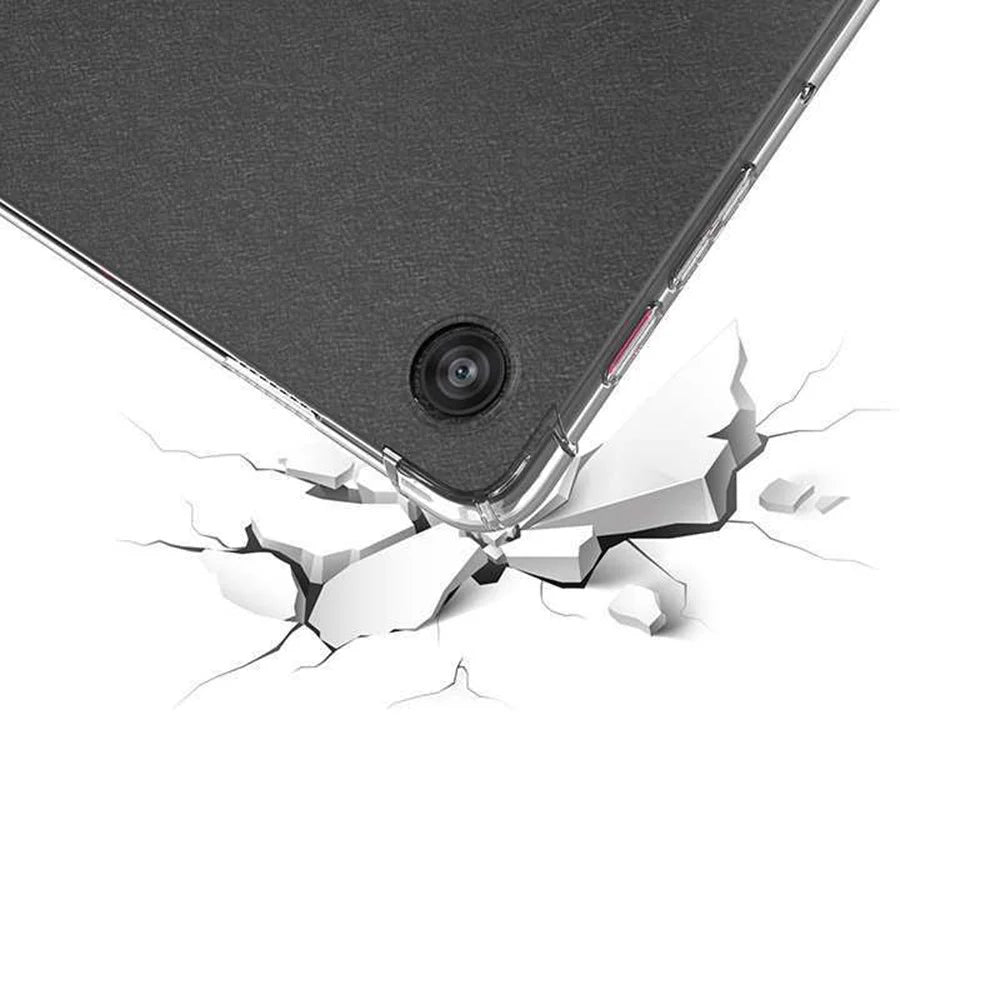 For T-Mobile REVVL Tab 2 (2025) Case TPU Drop-Resistant Clear Tablet Cover + Tempered Glass Screen Film - 5