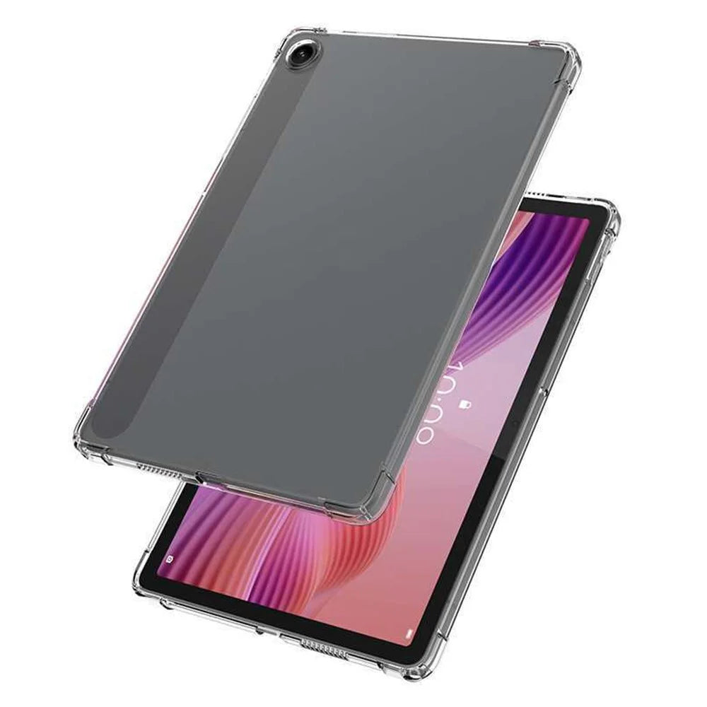 For Lenovo Tab 10.1 (2025) Case TPU Drop-Resistant Clear Tablet Cover + Tempered Glass Screen Film - 2