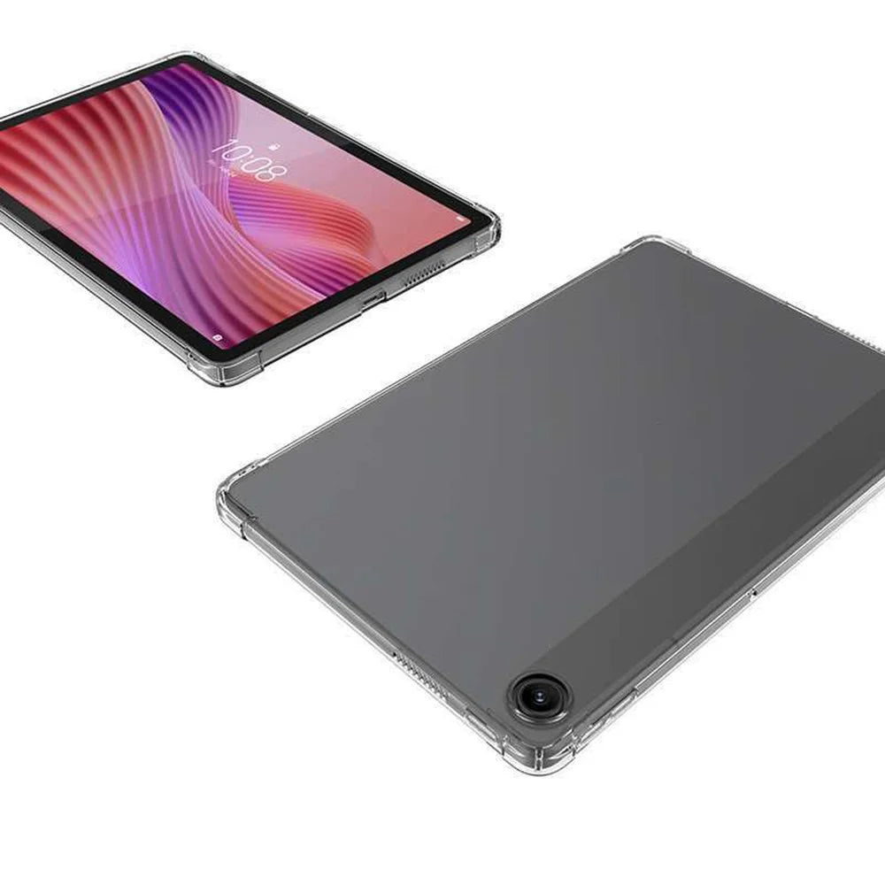 For Lenovo Tab 10.1 (2025) Case TPU Drop-Resistant Clear Tablet Cover + Tempered Glass Screen Film - 5