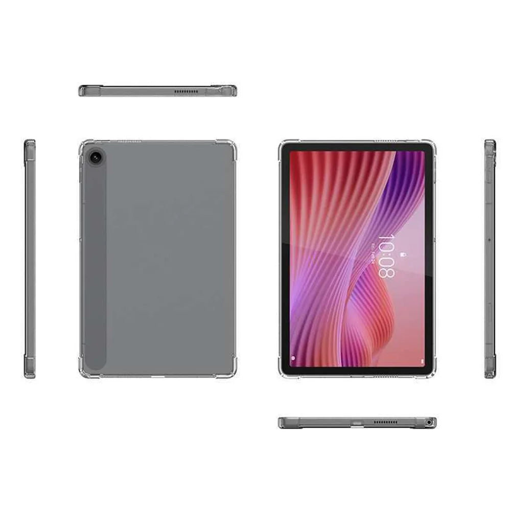 For Lenovo Tab 10.1 (2025) Case TPU Drop-Resistant Clear Tablet Cover + Tempered Glass Screen Film - 7