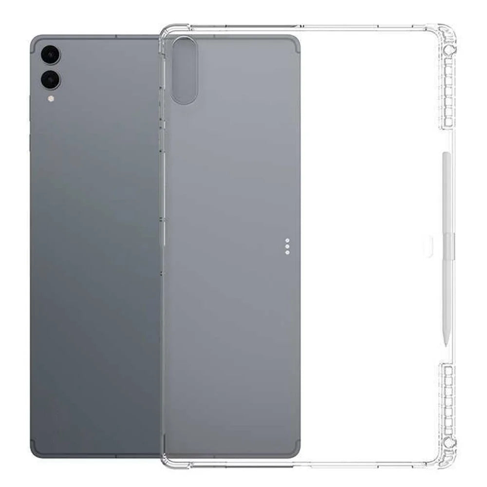 For Samsung Galaxy Tab S12 Ultra / S11 Ultra Case Reinforced Four Corner Anti-Drop Clear TPU Tablet Cover with Pen Slot - 1