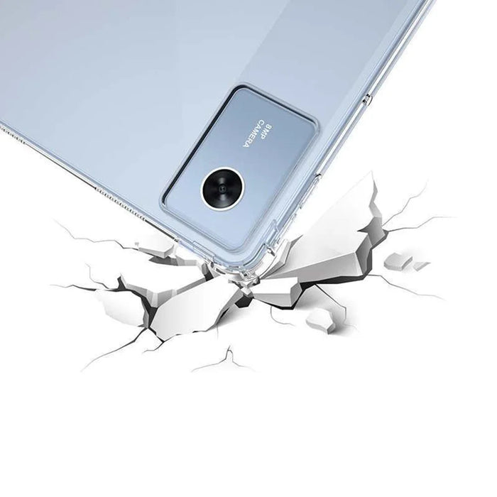 For Lenovo Tab M11 Case TPU Drop-Resistant Clear Tablet Cover + Tempered Glass Screen Film - 6