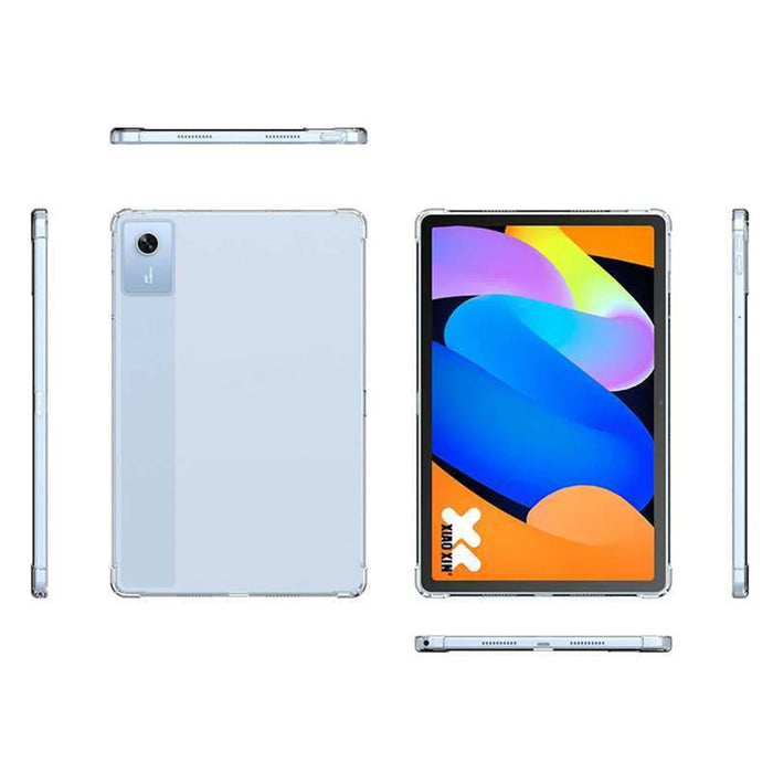 For Lenovo Tab M11 Case TPU Drop-Resistant Clear Tablet Cover + Tempered Glass Screen Film - 7