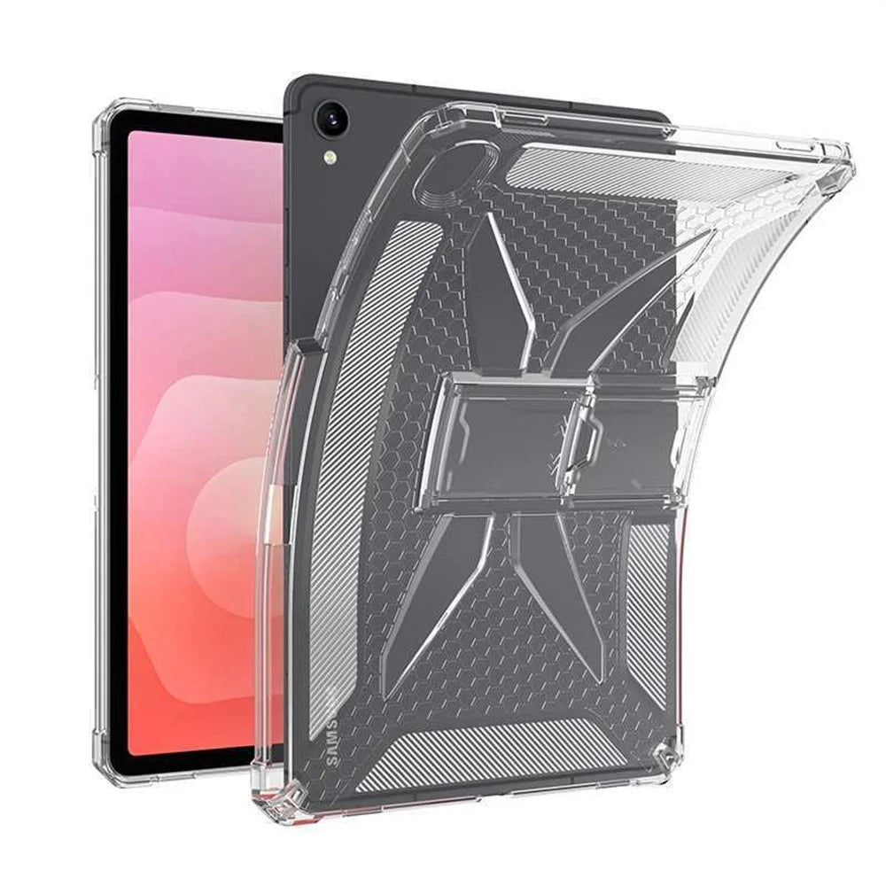 For Samsung Galaxy Tab S11 Clear Case Kickstand Shockproof TPU + PC Tablet Cover with Pen Slot - 2