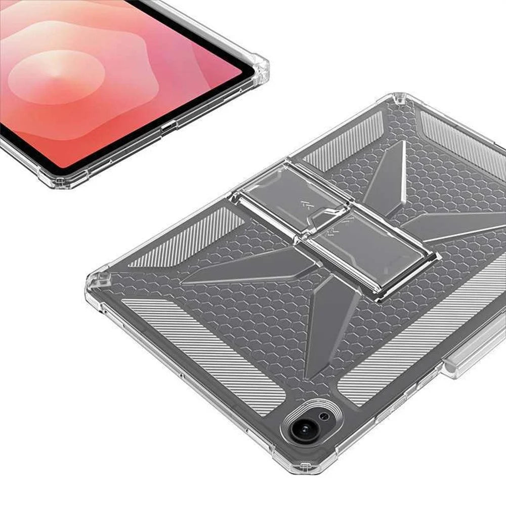 For Samsung Galaxy Tab S11 Clear Case Kickstand Shockproof TPU + PC Tablet Cover with Pen Slot - 4