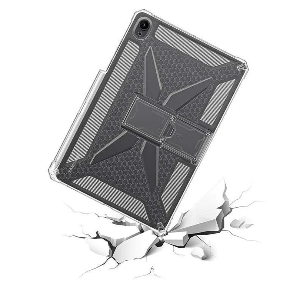 For Samsung Galaxy Tab S11 Clear Case Kickstand Shockproof TPU + PC Tablet Cover with Pen Slot - 6