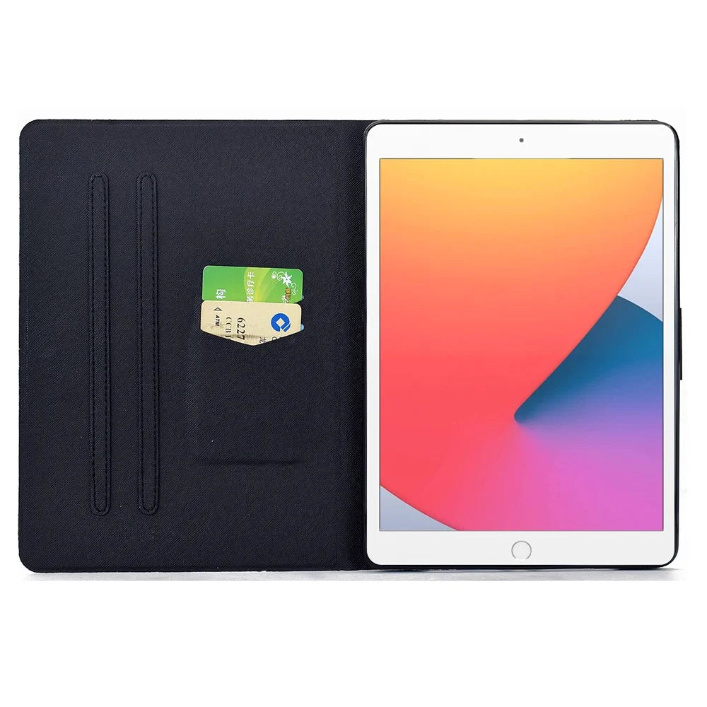 Leather Case for iPad 10.2 (2020) / (2019) / iPad Air 10.5 inch (2019) Pattern Paint Card Slots Stand Tablet Cover Auto Sleep / Wake - Blossom - 2