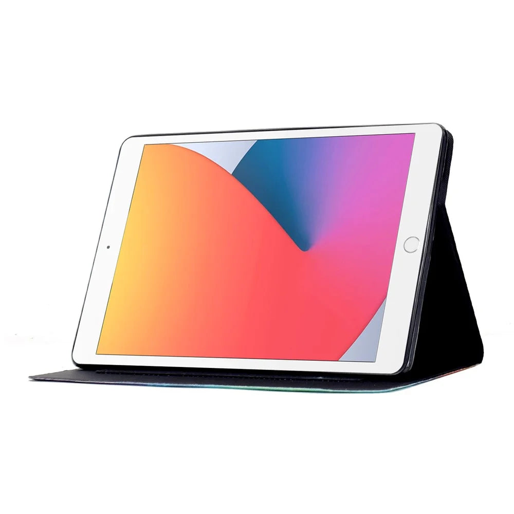 Leather Case for iPad 10.2 (2020) / (2019) / iPad Air 10.5 inch (2019) Pattern Paint Card Slots Stand Tablet Cover Auto Sleep / Wake - Blossom - 3