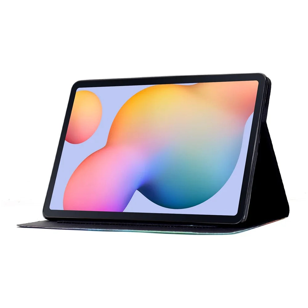 Leather Case for Samsung Galaxy Tab S6 Lite (2024) SM-P610 615 / (2022) / (2020) Pattern Painting Card Slots Stand Cover with Auto Sleep / Wake - Blossom - 3