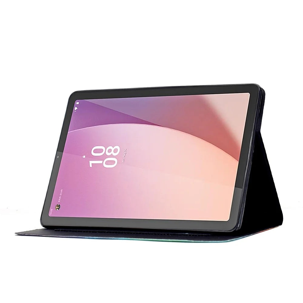 For Lenovo Tab M9 TB-310FU Case Colorful Pattern Painting Card Slots Stand Leather Tablet Cover with Auto Sleep  /  Wake - Blossom - 3