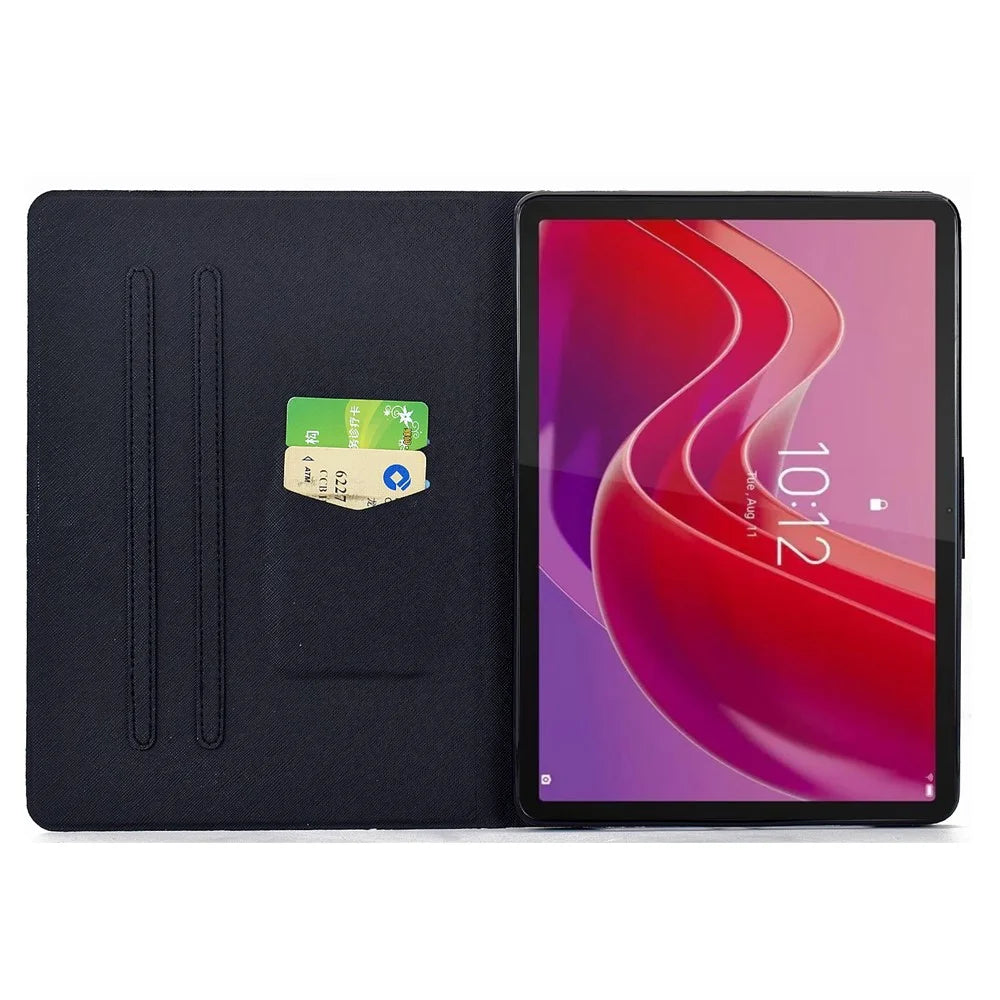 For Lenovo Tab M11  /  Xiaoxin Pad 11 2024 Case Colorful Pattern Painting Card Slots Stand Leather Tablet Cover with Auto Sleep  /  Wake - Blossom - 2