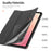 DUX DUCIS For Samsung Galaxy Tab S11 Case  Domo Series Tri-fold Stand PU Leather Tablet Cover - Black - 5