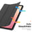 DUX DUCIS For Samsung Galaxy Tab S11 Case  Domo Series Tri-fold Stand PU Leather Tablet Cover - Black - 6
