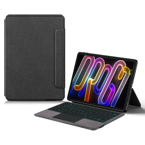 For Lenovo Xiaoxin Pad Pro GT Leather Case + Touchpad Bluetooth-Compatible Keyboard with Backlit - 1