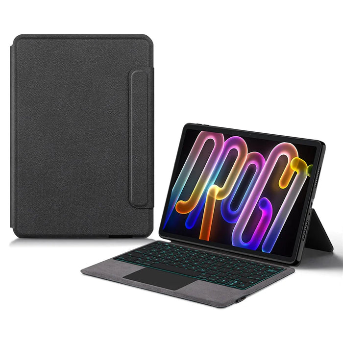 For Lenovo Xiaoxin Pad Pro GT Leather Case + Touchpad Bluetooth-Compatible Keyboard with Backlit - 1