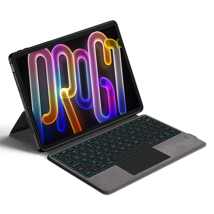 For Lenovo Xiaoxin Pad Pro GT Leather Case + Touchpad Bluetooth-Compatible Keyboard with Backlit - 3