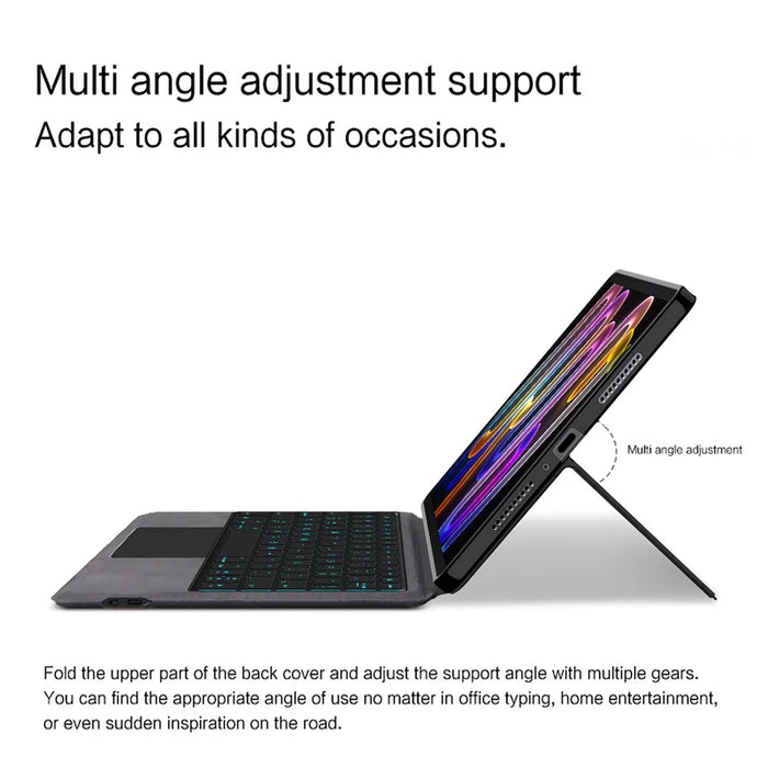 For Lenovo Xiaoxin Pad Pro GT Leather Case + Touchpad Bluetooth-Compatible Keyboard with Backlit - 7
