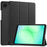 For Samsung Galaxy Tab A11 / A9 Case Anti-Drop Leather Stand Tablet Cover - Black - 1
