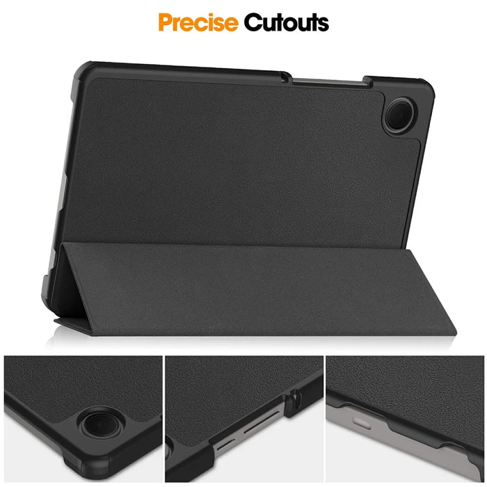 For Samsung Galaxy Tab A11 / A9 Case Anti-Drop Leather Stand Tablet Cover - Black - 5