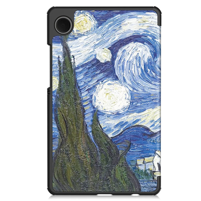 For Samsung Galaxy Tab A11 / A9 Case Pattern Print Leather Stand Tablet Cover - Starry Sky - 7