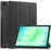 For Samsung Galaxy Tab A11+ / A9+ Case Anti-Drop Leather Stand Tablet Cover - Black - 1