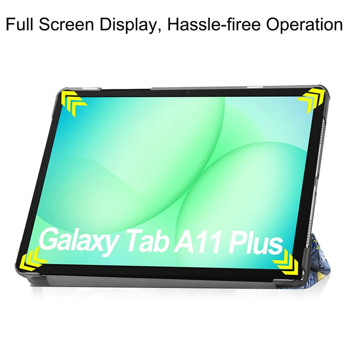 For Samsung Galaxy Tab A11+ / A9+ Case Pattern Print Leather Stand Tablet Cover - Starry Sky - 5