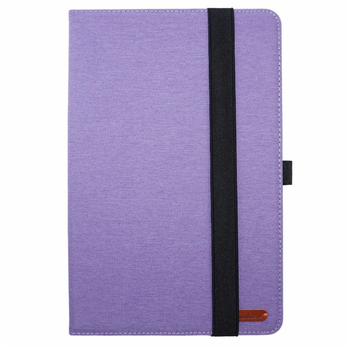 For Lenovo Xiaoxin Pad Pro GT Case with Stand Card Holder Cloth Texture Leather Tablet Cover - Purple - 4