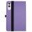 For Lenovo Xiaoxin Pad Pro GT Case with Stand Card Holder Cloth Texture Leather Tablet Cover - Purple - 5