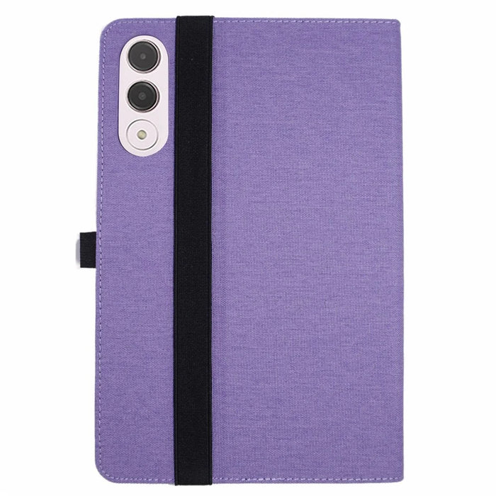 For Lenovo Xiaoxin Pad Pro GT Case with Stand Card Holder Cloth Texture Leather Tablet Cover - Purple - 5
