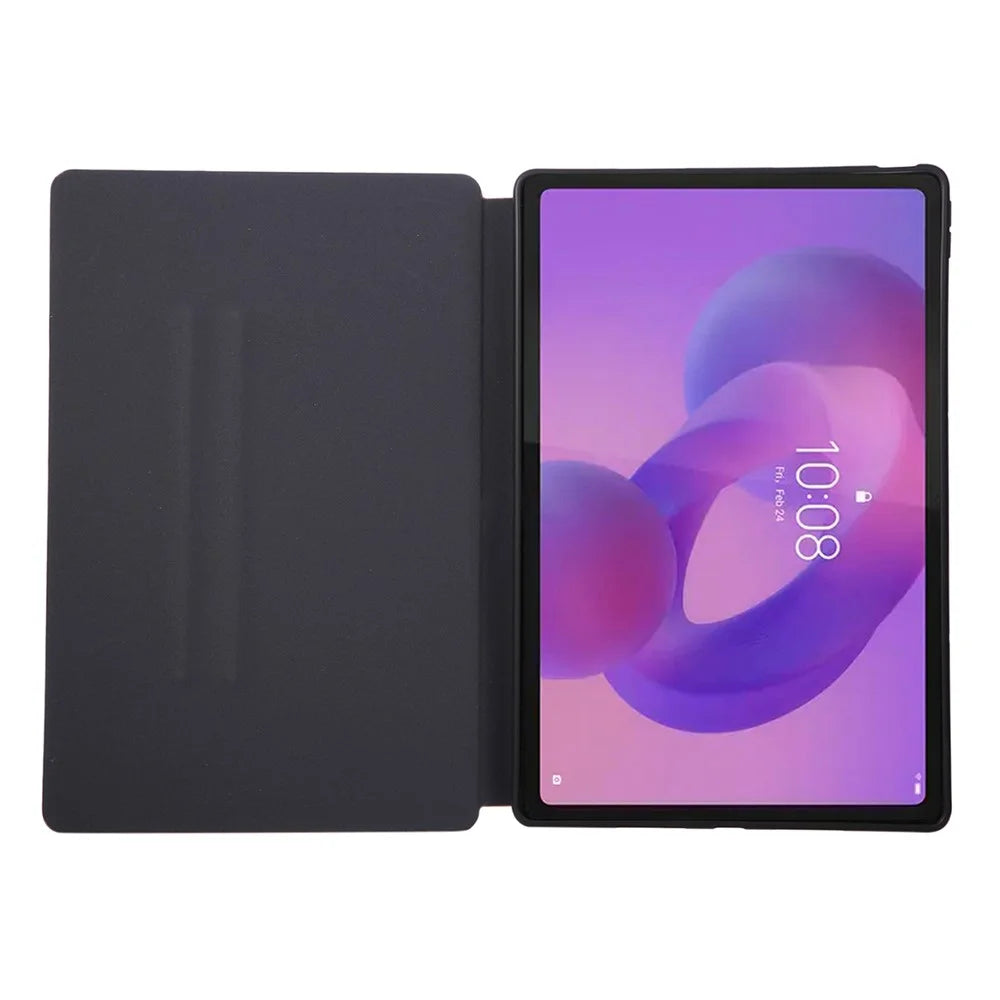 For Lenovo Idea Tab Plus Shockproof Case PU Leather Tablet Cover with Stand - Blue - 2