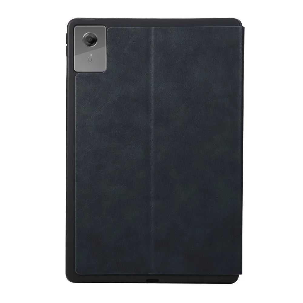 For Lenovo Idea Tab Plus Shockproof Case PU Leather Tablet Cover with Stand - Blue - 5