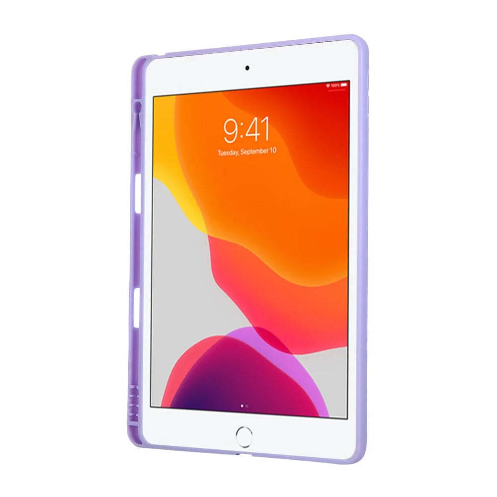 Tablet Case For iPad 10.2 (2021)  /  (2020)  /  (2019)  /  Air 10.5 inch (2019) Kickstand PU + TPU Cover with Wristband  /  Pen Slot - Purple - 5