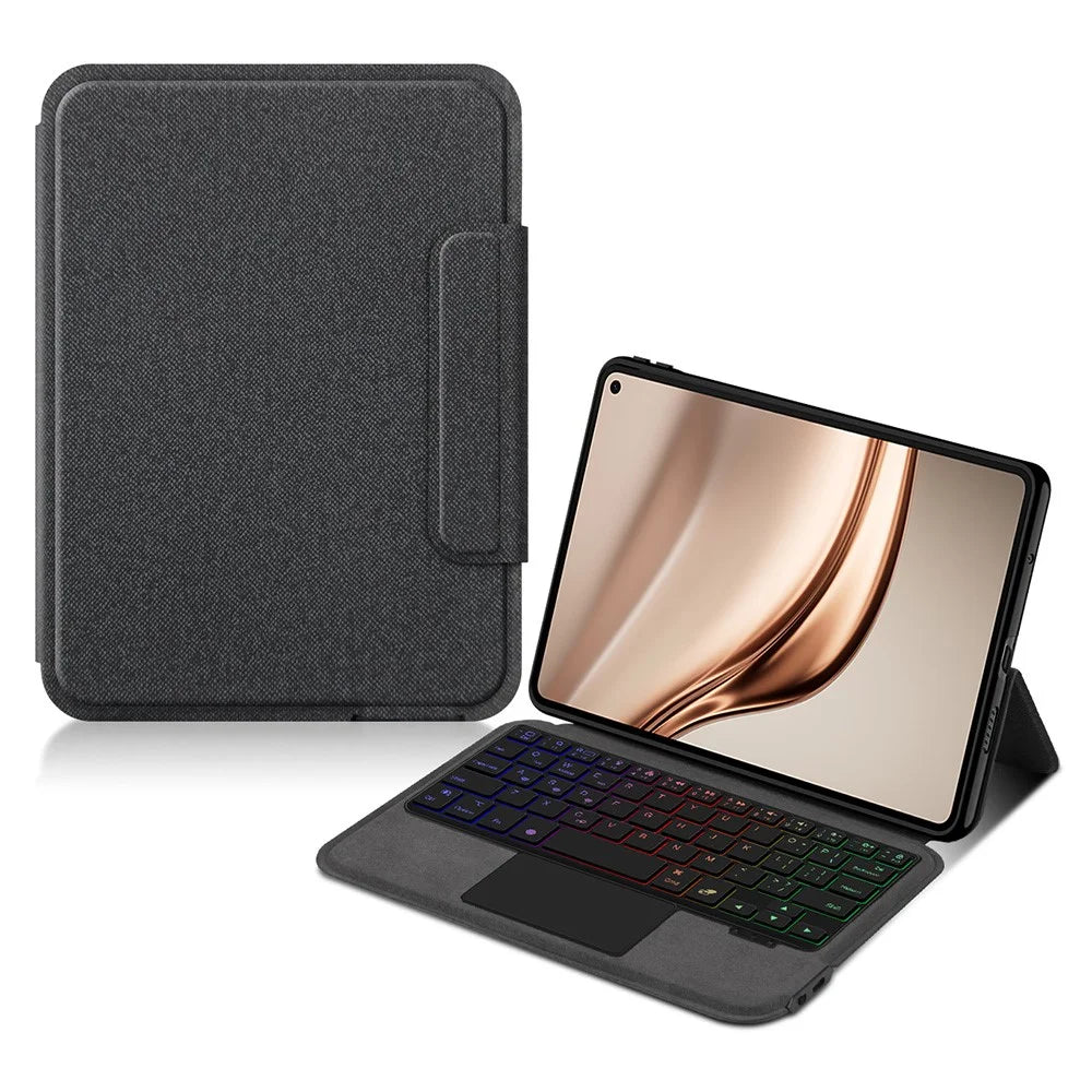 For Huawei MatePad Mini Magnetic Leather Case + Touchpad Bluetooth-compatible Keyboard with Backlit - 1