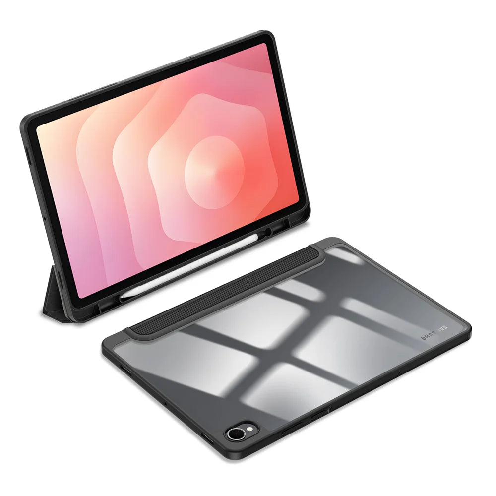 DUX DUCIS For Samsung Galaxy Tab S11 Case  TOBY Series Tri-fold Stand PU Leather Tablet Cover - Black - 2