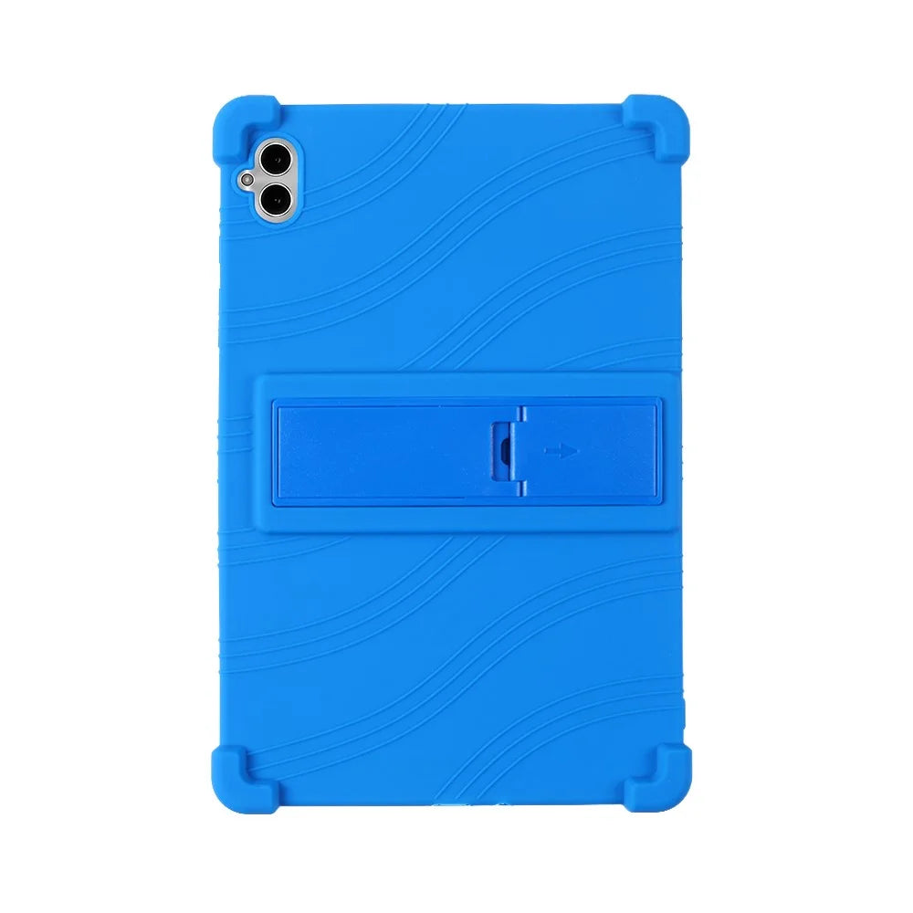 For Boost Celero5G TAB Case Adjustable Kickstand Silicone Tablet Protective Cover - Dark Blue - 2