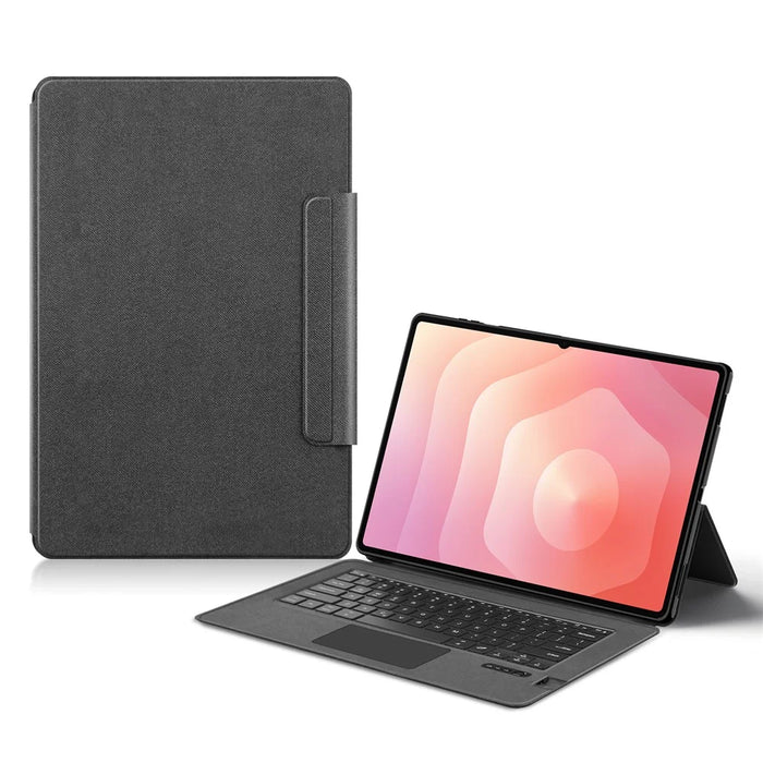For Samsung Galaxy Tab S11 Ultra Leather Case + Touchpad Bluetooth-Compatible Keyboard (without Backlit) - 2