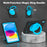 For iPad (2025) / iPad 10.9 (2022) Case Kickstand Space Planet PC + Silicone Tablet Cover with Shoulder Strap - Black + Blue - 2