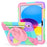 For iPad (2025) / iPad 10.9 (2022) Case with Hand Grip Kickstand Colorful Space Planet PC + Silicone Tablet Cover - Colorful Purple - 1