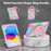 For iPad (2025) / iPad 10.9 (2022) Case with Hand Grip Kickstand Colorful Space Planet PC + Silicone Tablet Cover - Colorful Purple - 2