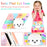 For iPad Pro 11 (2025) / 11 (2024) Case with Cat Kickstand PC + Silicone Colorful Tablet Cover - Colorful Rose Gold - 5