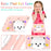 For iPad (2025) / iPad 10.9 (2022) Case PC + Silicone Tablet Cover with Cat Kickstand / Shoulder Strap - Rose Pink - 5