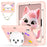 For iPad Pro 11 (2025) / 11 (2024) Case PC + Silicone Tablet Cover with Cat Kickstand / Shoulder Strap - Rose Pink - 1