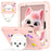 For iPad Air 11 (2026) / (2025) / (2024) Case PC + Silicone Tablet Cover with Cat Kickstand / Shoulder Strap - Rose Pink - 1