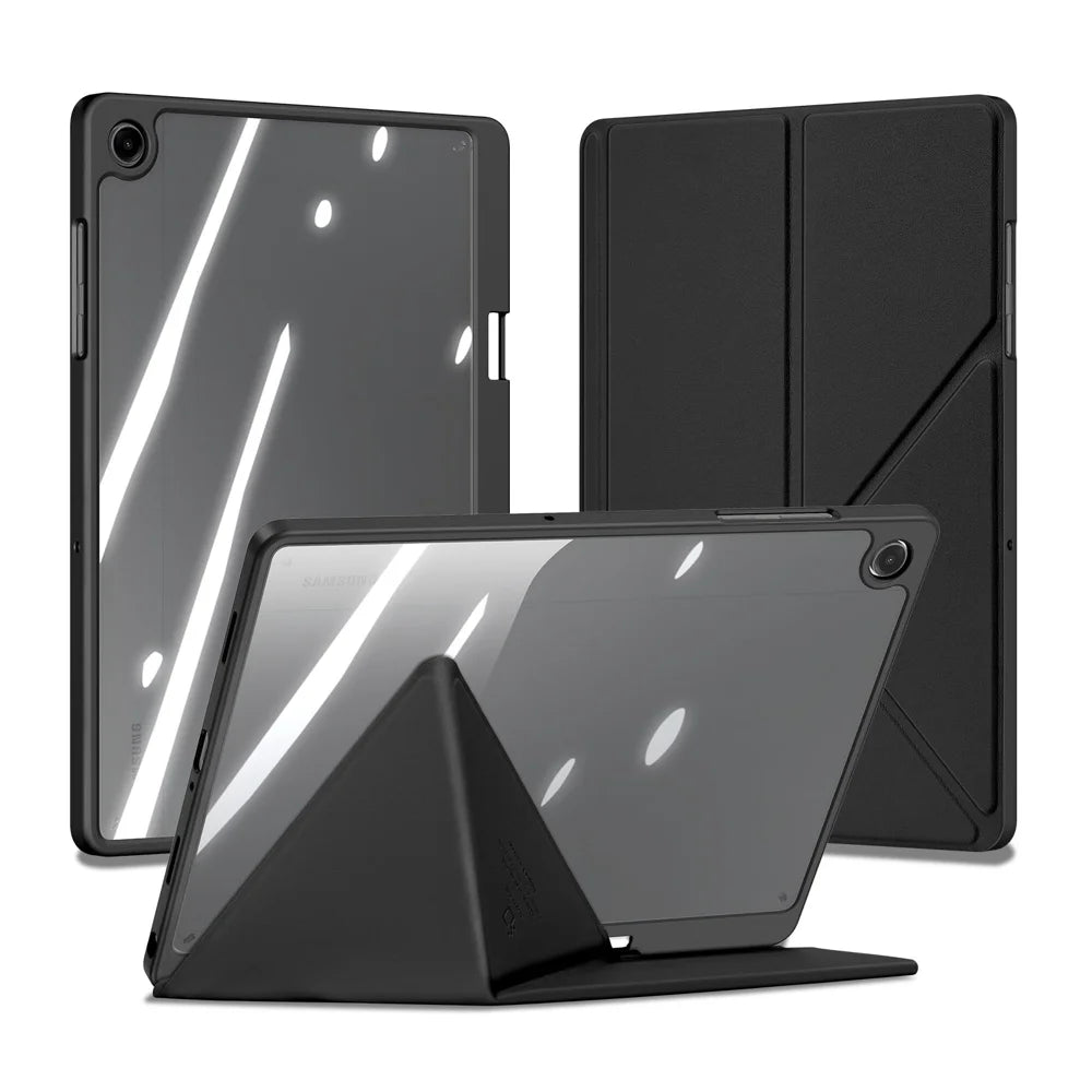 DUX DUCIS For Samsung Galaxy Tab A9+ / Galaxy Tab A11+ Case  Magi Series Detachable Origami Stand Leather+PC+TPU Clear Back Cover - Black - 2